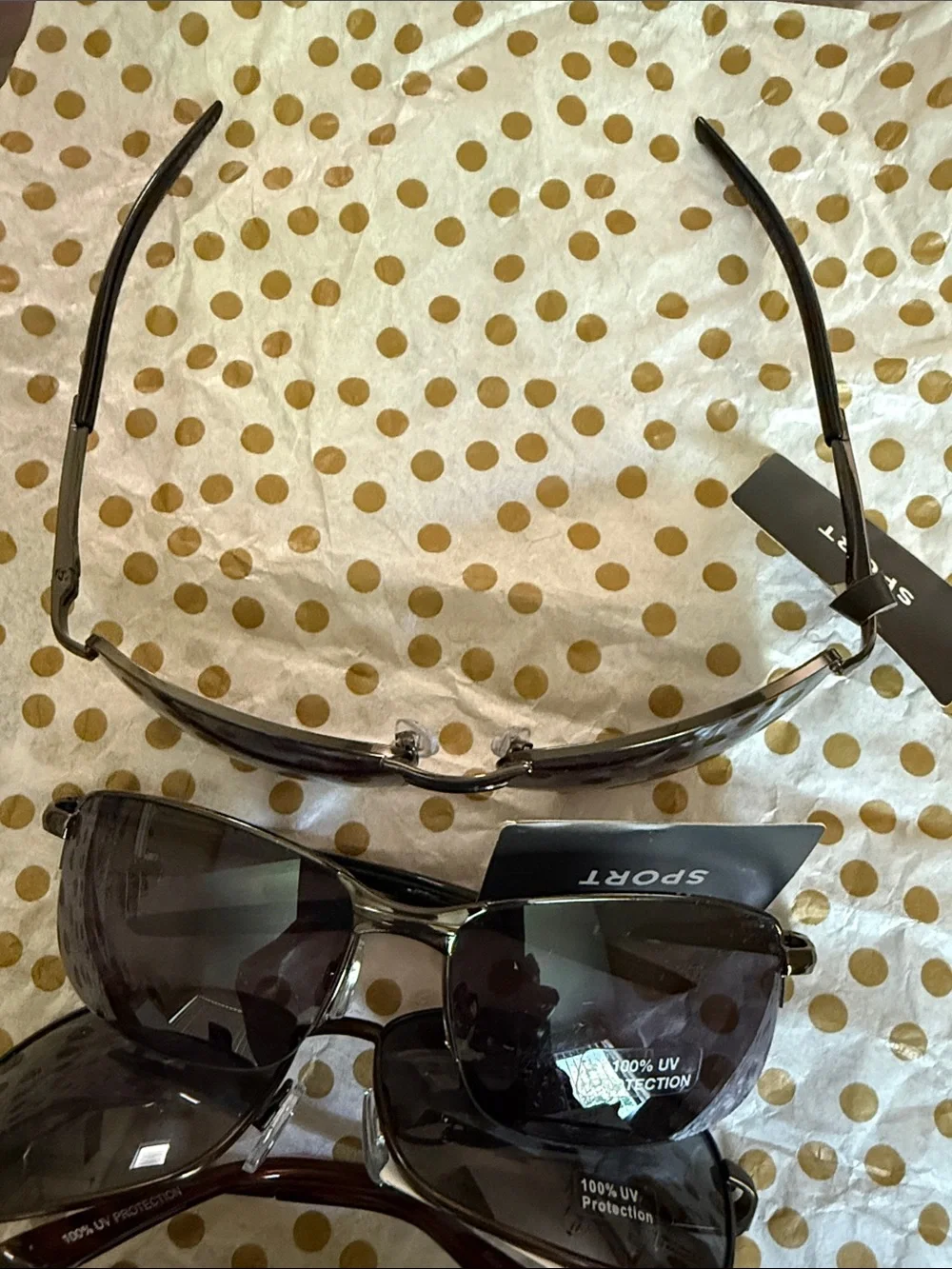 Sears Men's Sunglasses Black Frames with Dark Smoke Lenses